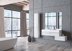 Акватон Мебель для ванной Сакура 100 ольха наварра/белая – фотография-3